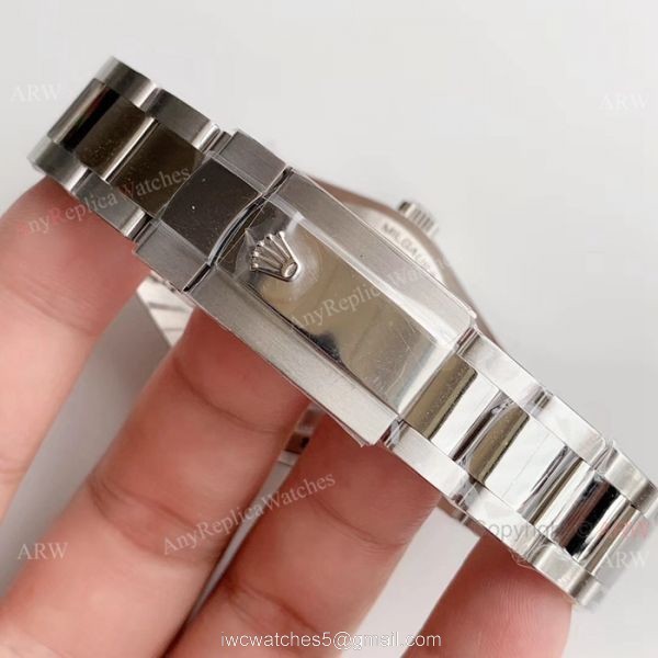 1:1 AR Replica Rolex Milgauss ETA 2824 Watch 904L Steel Black Dial