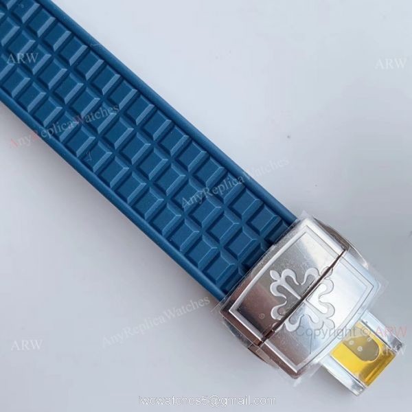 JJF Swiss Replica Patek Philippe Aquanaut Luce SS Blue Dial Watch 35mm