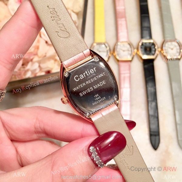 New Style Cartier Ladies Watch Gold Case White MOP Dial