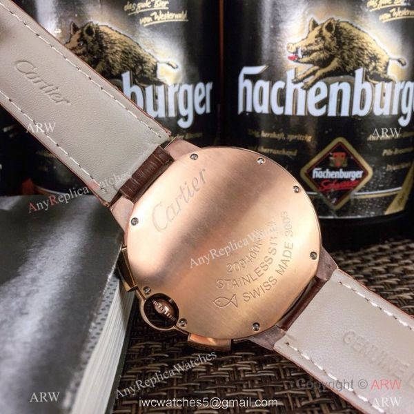 Copy Cartier Ballon Bleu Chronograph Rose Gold Watch Low Price