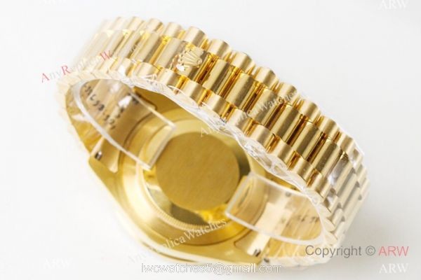N9 Swiss Grade Rolex Day Date 2 Yellow Gold Diamond Roman Markers Watch 41mm