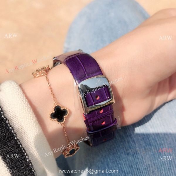Low Price Jaeger-LeCoultre Rendez Vous Lady Watch SS Purple Leather Strap