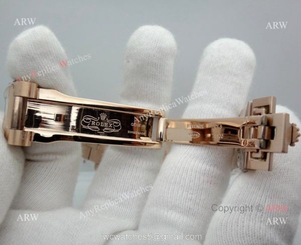 Replica Presidential Rolex Day date 40mm Watch Rose Gold stripped Dial