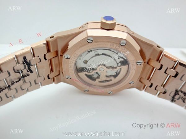 Fake Audemars Piguet Perpetual Calendar Rose Gold Black Watch Low Price