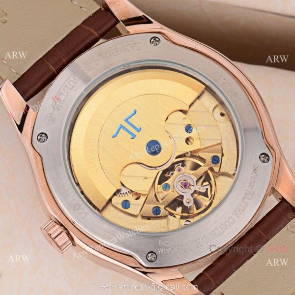 Fake Jaeger-LeCoultre Flying Tourbillon Rose Gold Arabic Watch 43mm