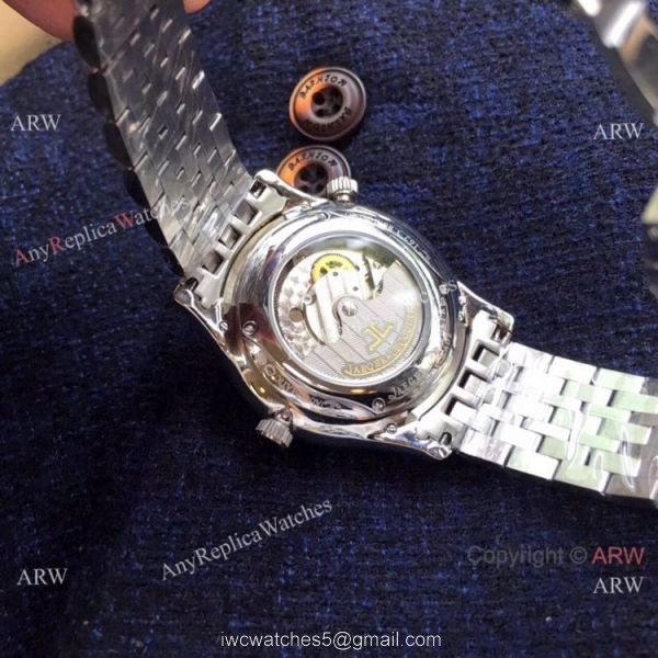 Jaeger-LeCoultre JLC Moonphase Man Stainless Steel Black Dial Watch