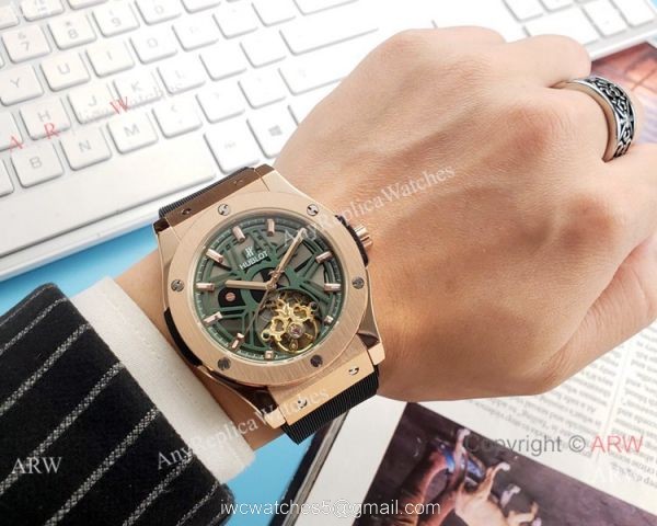 Copy Hublot Tourbillon Skeleton Big Bang Watches 43mm