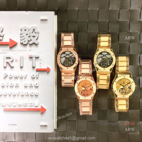 High Quality Copy Hublot Classic Fusion Squelette Tourbillon Watch All Black