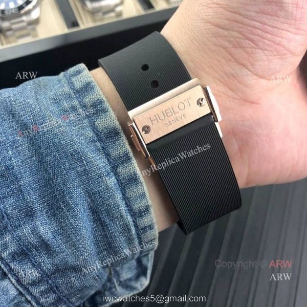 Classic Fusion Hublot Knock off Watch Rose Gold Iced Out watch