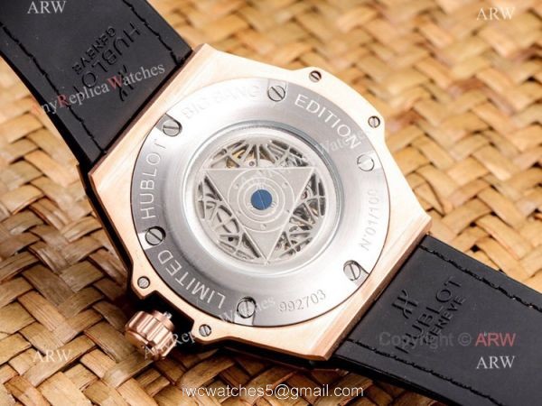 2019 Replica Hublot Big Bang Sang Bleu Iced Out Rose Gold Watches