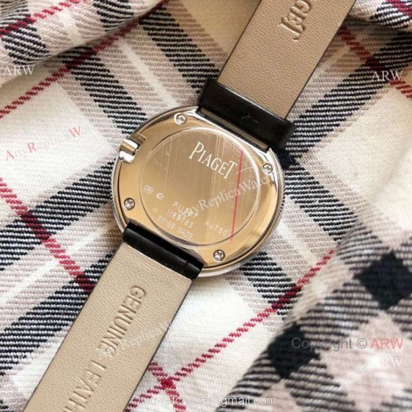 Copy Piaget Ladies Watches Silver Diamond Case Silver Face