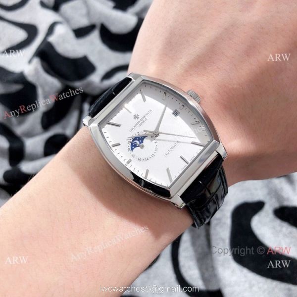 Knock off Vacheron Constantin Malte Moon phase Watches Rose Gold Black Dial