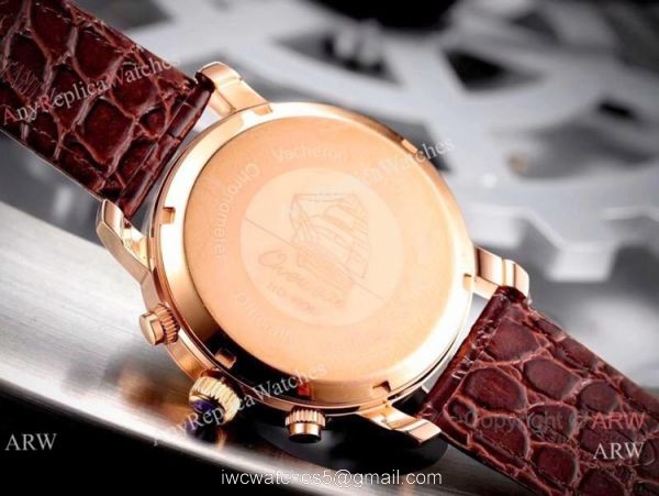 Copy Vacheron Constantin Geneve Chronograph Watches Rose Gold