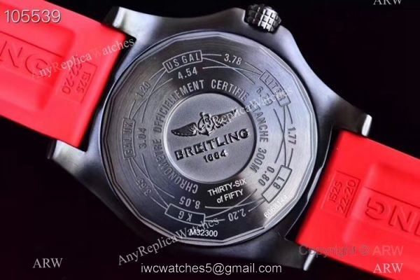 GF Swiss Grade Replica Breitling Avenger II GMT Watch SS Red Rubber Strap