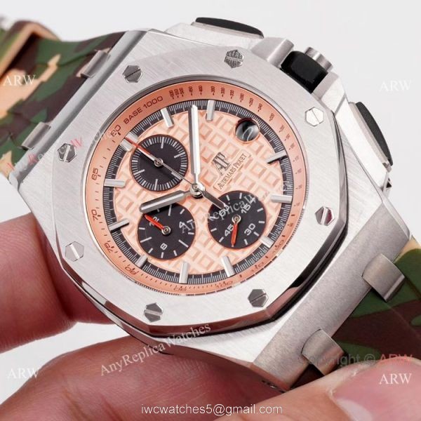 2019 Copy Audemars Piguet Royal Oak Offshore Watch SS Camouflage Strap