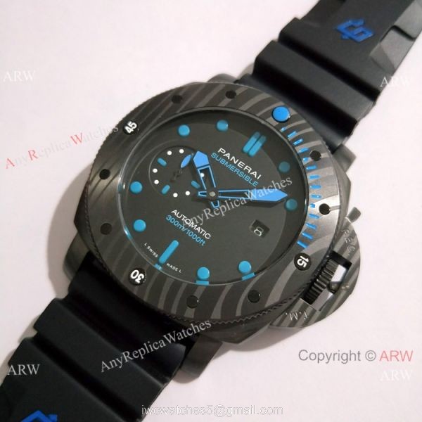 Replica Panerai Submersible Rubber Strap Carbotech Carbon PAM 960