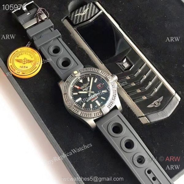 GB Replica Breitling Avenger blackbird Swiss 2824 Watch Black Rubber Strap