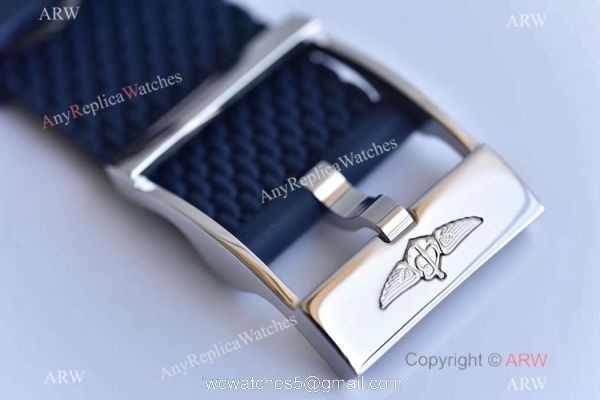 (GF) Swiss Breitling Superocean Heritage II B20 SS Blue Rubber Strap Watch