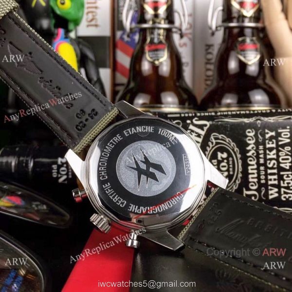 New Copy Breitling Navitimer Chronograph Watches SS Brown Military Strap