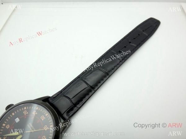 Replica IWC Mark XVIII 40mm Watch Black Case Orange Markers