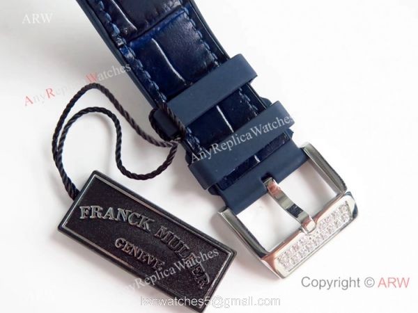 Swiss Clone Franck Muller Vanguard Yachting Blue Dial diamond Watch 7750 Movement
