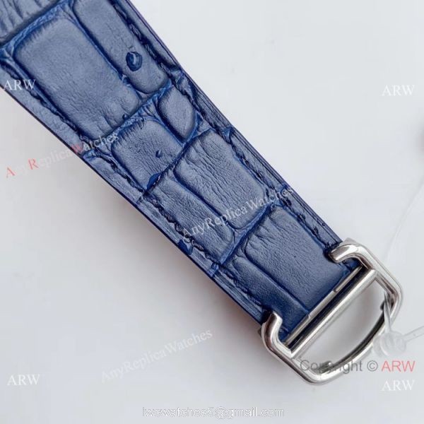 Hbbv6 Replica Cartier Santos Swiss 9015 Gradient Blue Dial Watch
