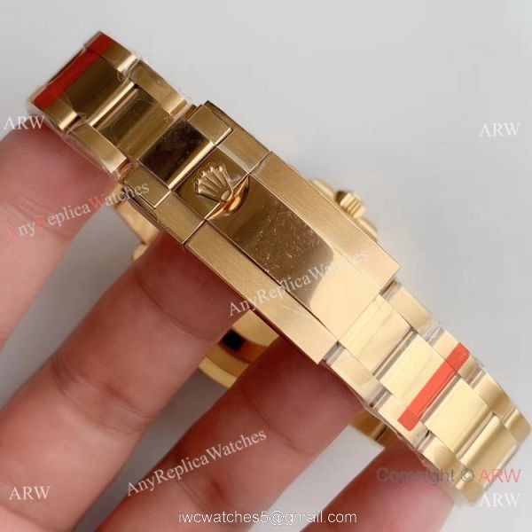 (EW Factory) Swiss Copy Rolex GMT-Master II 2836 Watch Yellow Gold Black Ceramic