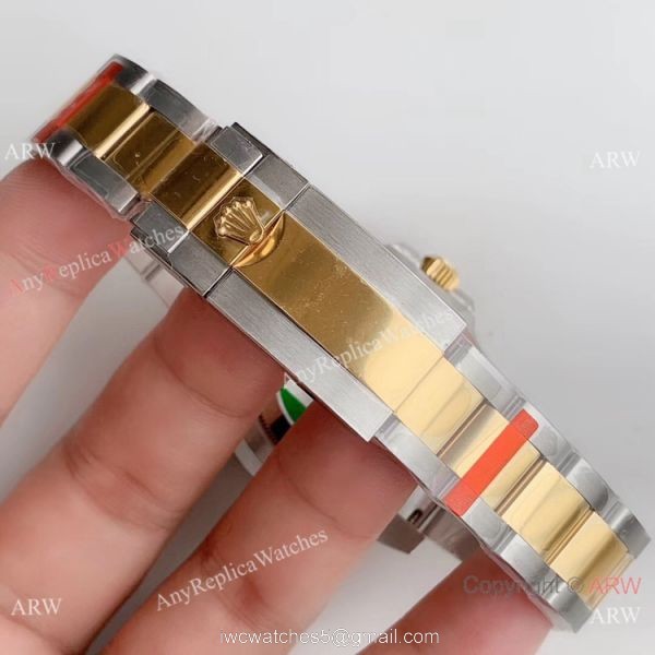 (EW) Two Tone Green Face Rolex Replica GMT-Master II Watch 40mm
