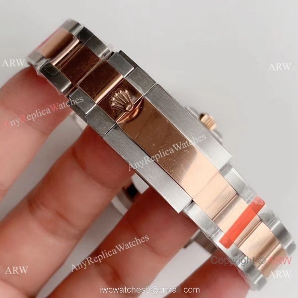 (EW) Swiss Copy Rolex GMT-Master II Root-beer 2 Tone Rose Gold Watch 40mm