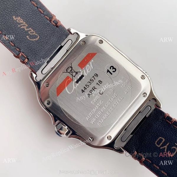 Swiss Replica Cartier Santos Two Tone White Dial Watch HBBv6 Factory