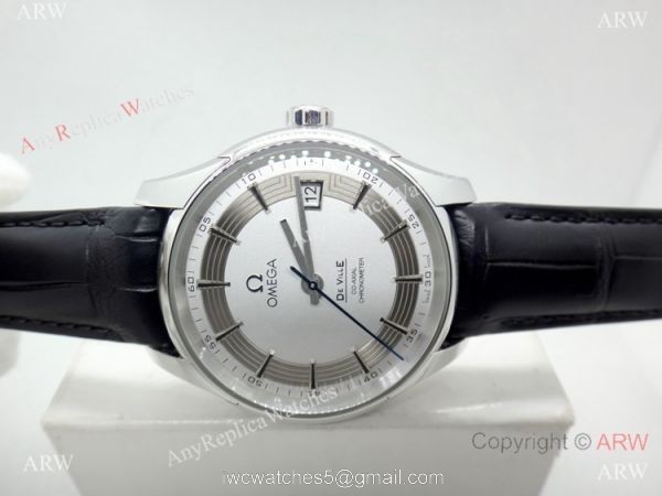 (VSF) Swiss Replica Omega De Ville Hour Vision Silver Dial Watch 41mm