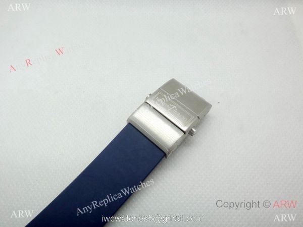 SWISS Replica Ulysse Nardin Marine Watch Blue Chronograph Dial Blue Rubber Strap