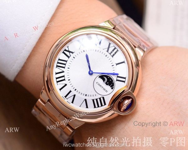 Replica Cartier Ballon Bleu de Moon phase 43mm Watch Automatic