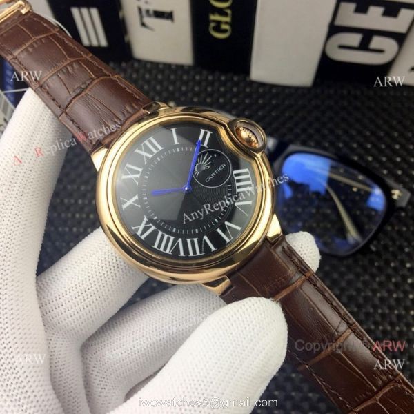 Clone Cartier Ballon Bleu AUTOMATIC Watches Rose Gold Moonphase Face