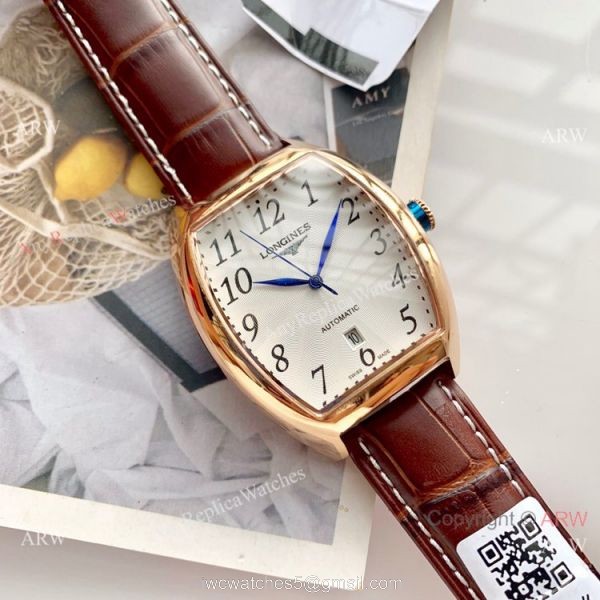 High Quality Longines Quartz Replica Watches Rose Gold Arabic Markers