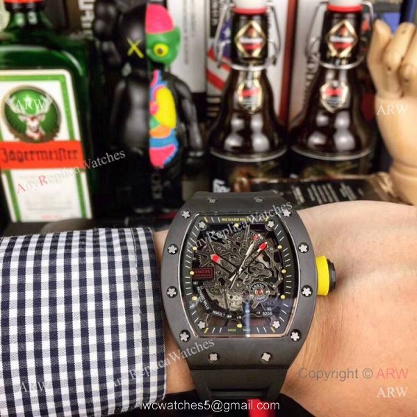 Richard Mille AAA Watches RM035 AMERICAS Red Rubber Strap