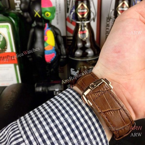 High Quality Omega Clone Watch Omega Speedmaster Chrono Rose Gold Brown Watch