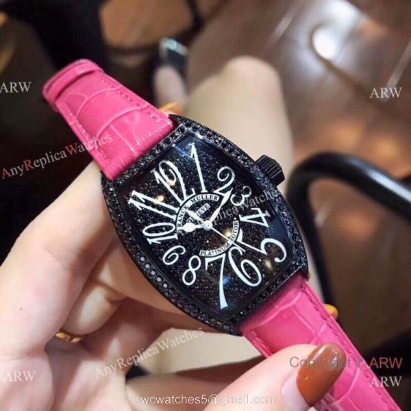 Franck Muller Platinum Rotor Black Diamond Men Watch Knock off Watches China
