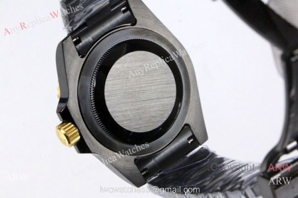 High Quality Rolex Submariner Black Face Two Tone Tattoo Watch 40mm