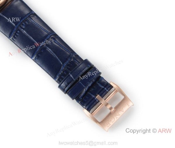 Swiss Grade Copy A.Lange Sohne Saxonia Thin 2892 Watch Rose Gold New Blue Dial