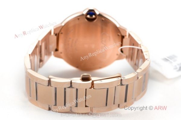 (CR) Swiss Copy Cartier Ballon Bleu de 42mm Watch Rose Gold Diamond