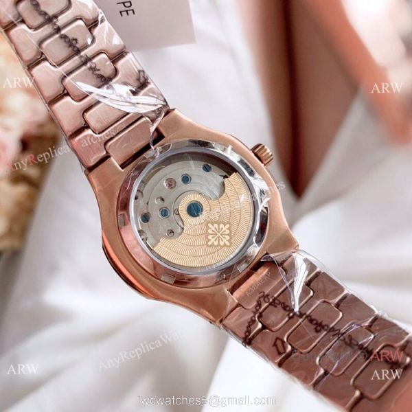Patek Philippe Nautilus Womens Rose Gold Tourbillon Knock off Watches China