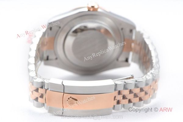 Swiss Rolex Datejust II 41 Two Tone Rose Gold Black Watch / Rolex Grade 1 Copy