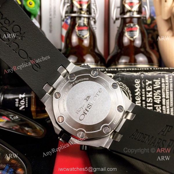 Royal Oak Offshore Diver AP Iced Out Replica Watch Silver Steel Case