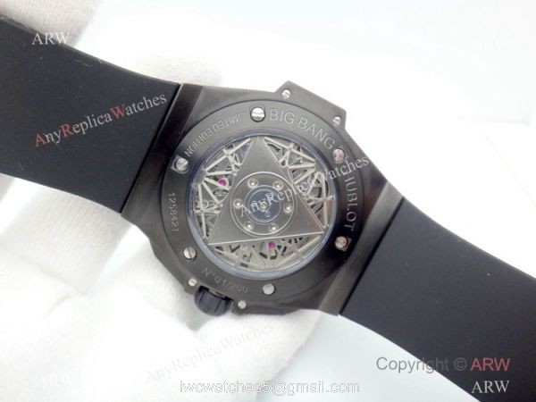Replica Hublot Big Bang SANG BLEU II All Black Watch 45mm