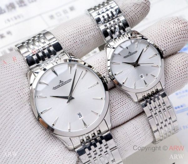 Low Price Copy Jaeger LeCoultre Master QUARTZ Watches SS Blue Dial