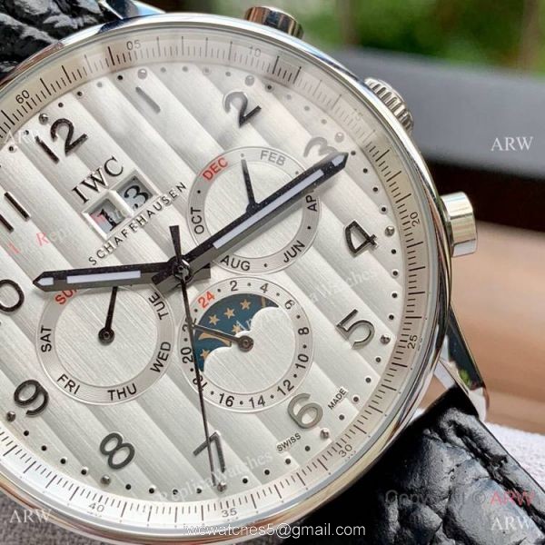 Copy IWC Portofino Grand Complication SS White Dial Watch Best Quality