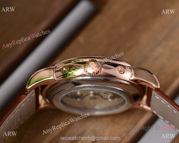 Buy Replica Omega Grand Complications Watches SS Brown Leather Strap