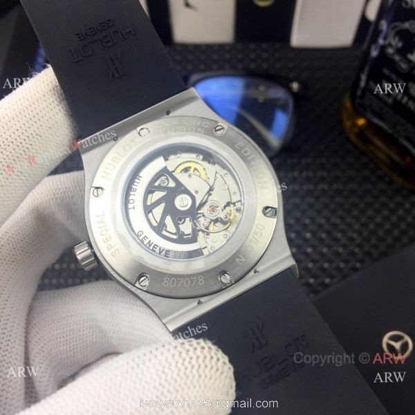 New Replica Hublot Classic Fusion Sand Case Silver Dial Watch