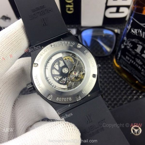 Hublot Classic Fusion Skeleton Copy Watches All Black